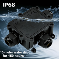 Boîte de jonction imperméable de grande taille industrielle de la catégorie Offre Spéciale comportant 10 glandes de câble IP68 évaluées