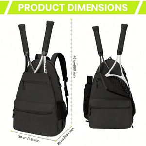 Sac à dos personnalisé pour femmes et hommes, sac à raquettes avec compartiment pour chaussures, pour raquettes de tennis, pagaies de pickleball - Product Image 2