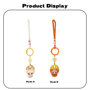 Porte-clés figurine de dessin animé <span class=keywords><strong>crabe</strong></span> à grandes pinces au design créatif, <span class=keywords><strong>avec</strong></span> pendentif fleur exquis, breloque de sac et accessoire pour clés et sacs à main - Product Image 6