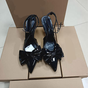 Nouvelles Chaussures Femme 2025 – Sandales Stiletto à Talon Haut avec Nœud Rouge et Bout Pointu à Lacets, Style Français - Product Image 5