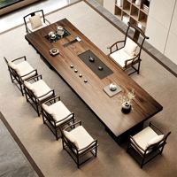 Nouvelle table à thé en bois massif de style chinois pour salon, bureau, réception et salle de réunion - ensemble table et chaises haut de gamme