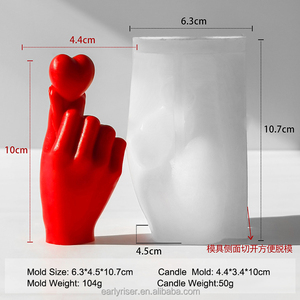 Early Riser Saint Valentin Ornements en forme de coeur DIY Tanabata Aromathérapie Moules en silicone Outils de gâteau pour <span class=keywords><strong>Silhouette</strong></span> <span class=keywords><strong>Cricut</strong></span> - Product Image 6
