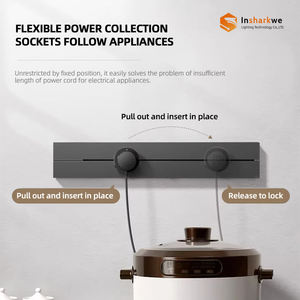 Aluminium Multi Outlet Wall-mounted Power Track Socket pour Sideboard - Product Image 5