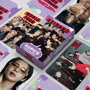 Lot de 92 cartes K-pop : 60 photocards et 32 autocollants du groupe Idol pour la tournée mondiale 2026 - Cartes Lomo de l'équipe K-pop - Product Image 3