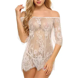 फीता Nightgown महिलाओं के नाइटवियर पजामा गर्मियों Nightwear