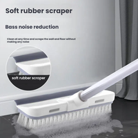 Balai magique multifonctionnel durable à long manche en PP Balai d'essuie-glace Épilateur et grattoir à poussière Brosse de nettoyage domestique