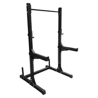 Rack de Sentadillas Ajustable con Barra de Dominadas, Soporte de Levantamiento de Pesas de Alta Resistencia para Gimnasio en Casa, Equipo de Entrenamiento de Fuerza y Fitness