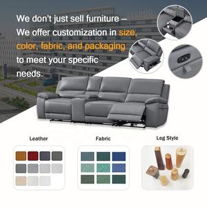 عرض خاص أثاث غرفة معيشة ترفيهي أريكة إيطالية حديثة حديثة لغرفة الرسم من الجلد أريكة مقطعية - Product Image 2