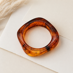 Vintage Coloful Irregular Big Transparent Acrylic Resin Chunky Bangles Geometric Charm <b>Bracelets</b> <b>Couple</b> Jewelry - Product Image 2