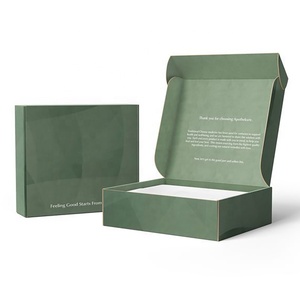 Scatole regalo riciclabili stampate personalizzate all'ingrosso con Logo Packaging verde e rivestimento in spugna con goffratura laminazione opaca - Product Image 3
