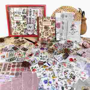 Kit de 265 autocollants floraux vintage DIY, ensemble de décoration rétro très prisé pour journalisation et scrapbooking, idéal pour fournitures d'artisanat et cadeaux - Product Image 1