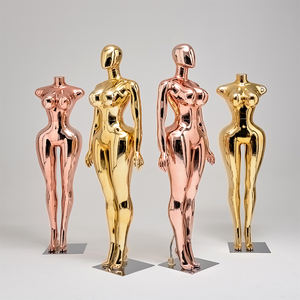 M128-CURY10 Mannequin Femme Chromé BBL Courbes Sexy Réaliste Présentoir de Vêtements Femme Corps Entier - Product Image 2