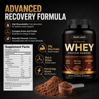 Concentré de protéines de lactosérum en poudre, supplément nutritionnel sportif, 907 grammes, logo et emballage personnalisables, directement de l'usine, OEM