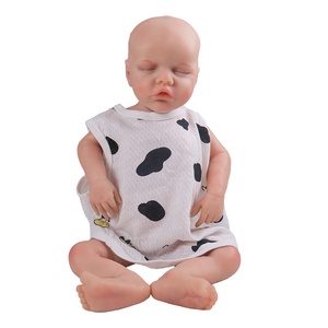 Realista <span class=keywords><strong>tipo</strong></span> B suave 17 pulgadas 43Cm silicona sólida completa Sleepy ojos cerrados <span class=keywords><strong>Reborn</strong></span> Baby Boy para niños pequeños juguete 2,5Kg 5.3Lbs peso - Product Image 1