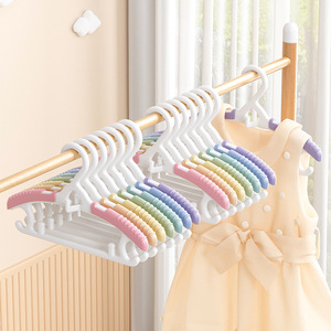 <b>Childrens</b> Clothes <b>Hangers</b> Rainbow Telescopic Small Size For Baby Infant Toddler Household Use Coat <b>Hanger</b> Set 7 Pack - Product Image 1