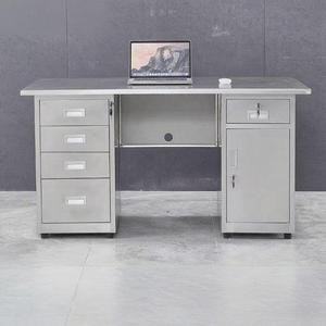 Thép nội thất văn phòng hiện đại thép không gỉ bàn văn phòng với ngăn kéo kim loại hội thảo bàn làm việc máy tính thiết kế bàn - Product Image 1