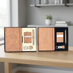 Coffret Cadeau d'Entreprise Métallique 3-en-1 Premium Liviya Modèle 33 avec Impression Personnalisée en Relief (Agenda, Bouteille d'Eau, Nouvel An, Halloween) - Product Image 3