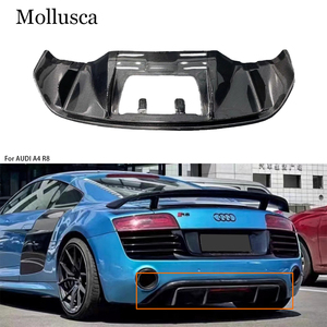 Difusor Trasero de Fibra de Carbono Estilo R8, Labio de Parachoques Trasero 2010-2016 - Product Image 1