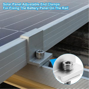 Colliers de fixation intermédiaires et inter-axiaux en aluminium anodisé noir de 35 mm et 40 mm pour panneaux solaires photovoltaïques – Vente en gros - Product Image 6