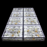 Plateforme de scène LED pour mariage et fête, avec fleurs lumineuses sur un sol de danse en verre trempé à effet 3D SIMPSON