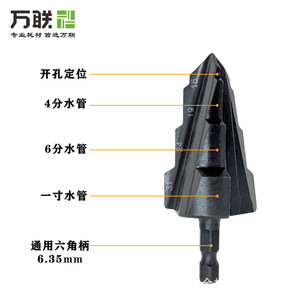 ดอกสว่านเจาะท่อ PPR ยี่ห้อ Wanlian ขนาด 15-19-24-31 มม. ก้านหกเหลี่ยม 6.35 มม. - Product Image 1