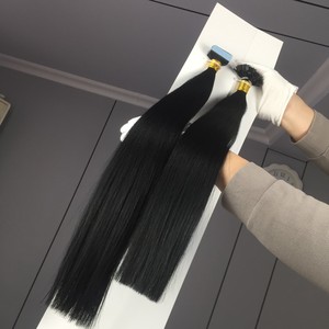Extensiones de cabello humano Jasmine Beauty, tipo tape-in, cabello real Remy ruso de doble cara, con trama invisible, teñidas, al por mayor. - Product Image 2