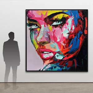 100% ручная работа, современная абстрактная картина на заказ, портрет, картина маслом, домашний декор, настенная рамка ручной работы в цифровом виде - Product Image 1