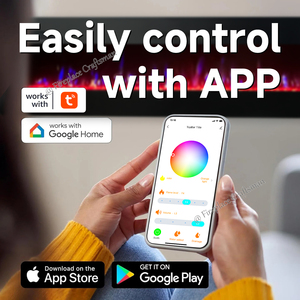 ที่ทำความร้อนเตาผิงไฟฟ้าสำหรับตกแต่งในร่ม59 70นิ้วควบคุมระยะไกลปรับความสว่างเปลวไฟติดผนัง - Product Image 5