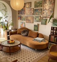 Ensemble de canapés modulaires modernes en tissu corduroy, canapé en forme de L, meubles de salon, canapé confortable et grand, luxe