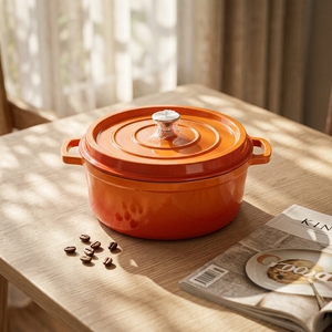 Marmite en fonte émaillée épaissie, antiadhésive et résistante à la rouille, pour cuisinières à induction et à gaz, usage domestique, cuisson à l'induction et mijotage - Vente en gros usine - Product Image 5