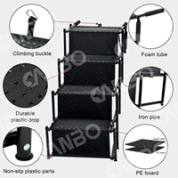 Escalier pliable pour chien OEM pour véhicule, rampe portable pour animaux de compagnie pour voiture, SUV, camion avec panneau de soutien en PE