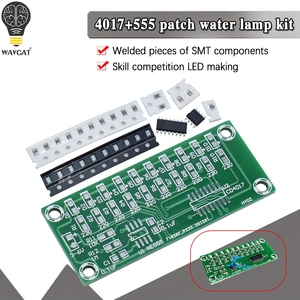 Kit électronique intelligent Formation au soudage <span class=keywords><strong>SMD</strong></span> NE555 + <span class=keywords><strong>CD4017</strong></span> Module LED de lumière coulant d'eau légère Kit de bricolage Apprendre les principes électroniques - Product Image 3