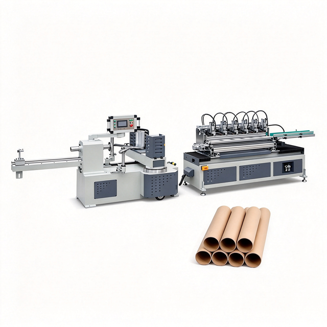 Automatic Toilet Paper Core Winding Rolling Cutting Production Line Spiral Paper Tube Core Making Machine