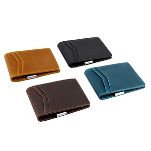 Biểu Tượng Tùy Chỉnh Điên Ngựa Da Người Đàn Ông Của Mỏng Ví Da Chính Hãng ID & Chủ Thẻ Kinh Doanh - Product Image 1