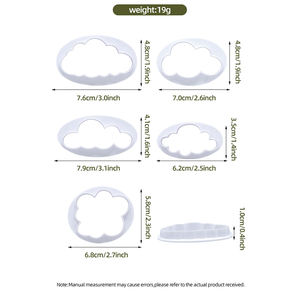 Ventes directes d'usine 5 ensembles d'impression en <span class=keywords><strong>nuage</strong></span> intégrée bricolage moule de cuisson <span class=keywords><strong>emporte</strong></span>-pièce en plastique pour outils de pâtisserie - Product Image 6