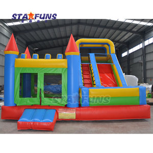 Combo nhà phao liên hoàn thương mại ngoài trời, lâu đài phao nhảy cho người lớn, trò chơi phao cho trẻ em, có máng trượt nước - Product Image 2