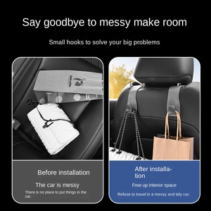 Car Seat Back Hook Suede Super-relocation <b>Material</b> G30 Model Fitment Rear Seat Interior Decoration Supplies - Product Image 4