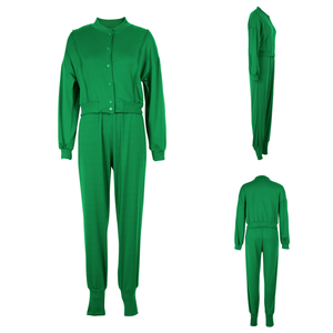 <span class=keywords><strong>Completo</strong></span> Autunno 2026 AL2: Cardigan a Maniche Lunghe Traforato e Pantaloni Jogger Abbinati, Set Due Pezzi <span class=keywords><strong>Casual</strong></span> da <span class=keywords><strong>Donna</strong></span> - Product Image 4