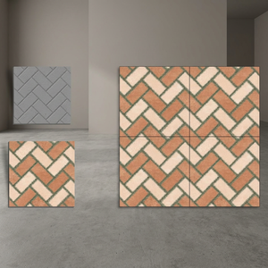 Carreaux de sol extérieurs en porcelaine émaillée rectifiée rustique 16x16 pouces, 12 mm, numériques, vitrifiés, antidérapants, pour parking - Product Image 4