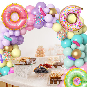 Palloncini foil all'ingrosso ciambella gelato Macaron Dream Girl compleanno palloncino in lattice decorazione festa festa arco palloncino - Product Image 4