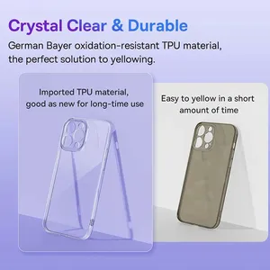 Baseus rõ ràng trường hợp đối với iPhone 15 Pro 14 13 12 11 Pro Max cộng với mềm TPU trường hợp đối với iPhone XS Max x XR Bìa điện thoại trong suốt trường hợp - Product Image 4