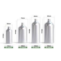 Dispensador de Gel de Ducha y Champú Recargable de Aluminio Mate Moderno y Elegante de 450 ml, Envase Cosmético para Aceite Esencial, Duradero para Uso Diario
