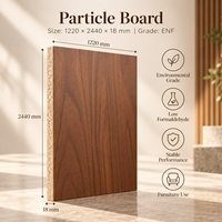 Panneau de particules mélaminé ENF en noyer or violet 1220x2440x18mm pour armoires, rangements et meubles