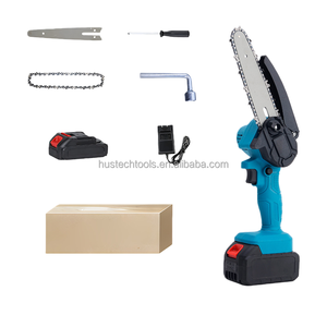 Mini tronçonneuse électrique à poignée supérieure 6 pouces 21V 2 batteries 3000mAh Moteur 800W pour travail rapide, coupe de branches sans fil, camping, OEM - Product Image 3