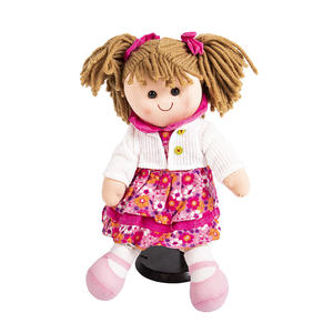 بيع بالجملة مخصص جودة عالية لينة محشوة فتاة خرقة دمى مع الملابس اليدوية لعب للأطفال - Product Image 3