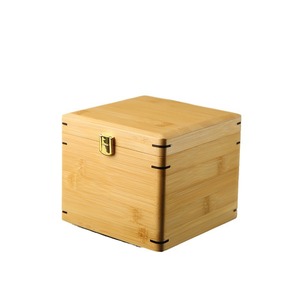 Bamboo <b>Storage</b> <b>Box</b> Square <b>Lockable</b> Tea <b>Box</b> Gift Craft Wooden <b>Box</b> With Lining Custom Made - Product Image 5