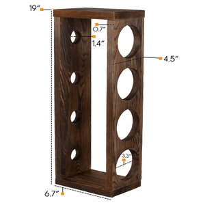 Estante de Pared para 4 Botellas Estilo Shabby Chic, 100% Madera de Pino, Decoración del Hogar Conveniente, Estante para Copas de Vino de Madera Más Vendido - Product Image 6