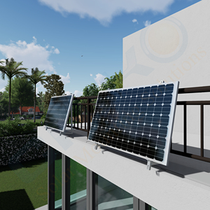 CHIKO SOLAR Système Triangle Supports de montage pour balcon Mini PV Solar Garantie 10 ans Galvanisé à chaud Charge de vent 60 m/s - Product Image 1