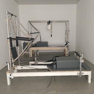 Reformer <span class=keywords><strong>Pilates</strong></span> in Alluminio Bianco Resistente per Fitness Domestico e Commerciale - Product Image 4
