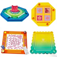 Alas Meja Mahjong Apung Lipat Mewah, Anti-Statik 2-in-1 untuk Permainan Mahjong & Poker di Kolam Renang, Pantai, dan Pemandian Air Panas